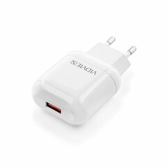 Vidvie CE12 2.4A reisilaadija 1xUSB valge hind ja info | Mobiiltelefonide laadijad | kaup24.ee