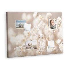 Korktahvel Väikesed valged lilled, 100x70 cm hind ja info | Kirjatarbed | kaup24.ee