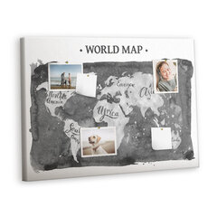 Korktahvel Retro maailmakaart, 100x70 cm цена и информация | Канцелярские товары | kaup24.ee