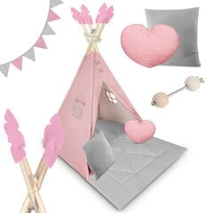 Teepee telk lastele NK-406 Nukido, roosa цена и информация | Детские игровые домики | kaup24.ee