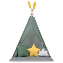 Teepee telk lastele NK-406 Nukido, roheline цена и информация | Детские игровые домики | kaup24.ee