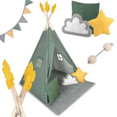 Палатка-вигвам детская НК-406, зеленый цена и информация | Детские игровые домики | kaup24.ee