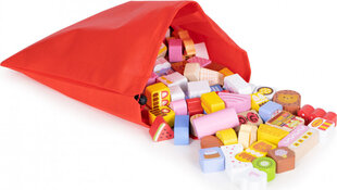 Набор деревянных развивающих кубиков Candy Town, 116 шт. цена и информация | Конструкторы и кубики | kaup24.ee
