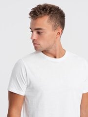 базовая мужская классическая хлопковая футболка - белая v14 om-tsbs-0146 124285-7 цена и информация | Мужские футболки | kaup24.ee
