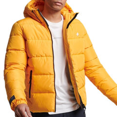 Hooded sports puffr jacket superdry m5011827a1le vīriešiem geltona men's yellow M5011827A1LE цена и информация | Мужские куртки | kaup24.ee