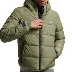 Hooded sports puffr jacket superdry m5011827a8mi vīriešiem žalioji men's green M5011827A8MI цена и информация | Мужские куртки | kaup24.ee