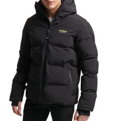 Hooded boxy puffer jacket superdry ms311478a02a vīriešiem juoda men's black MS311478A02A цена и информация | Мужские куртки | kaup24.ee