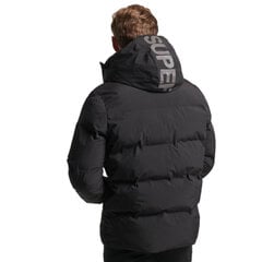 Hooded boxy puffer jacket superdry ms311478a02a vīriešiem juoda men's black MS311478A02A цена и информация | Мужские куртки | kaup24.ee