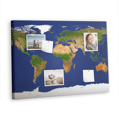 Korktahvel Maailma suur kaart, 100x70 cm hind ja info | Kirjatarbed | kaup24.ee