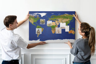 Korktahvel Maailma suur kaart, 100x70 cm hind ja info | Kirjatarbed | kaup24.ee