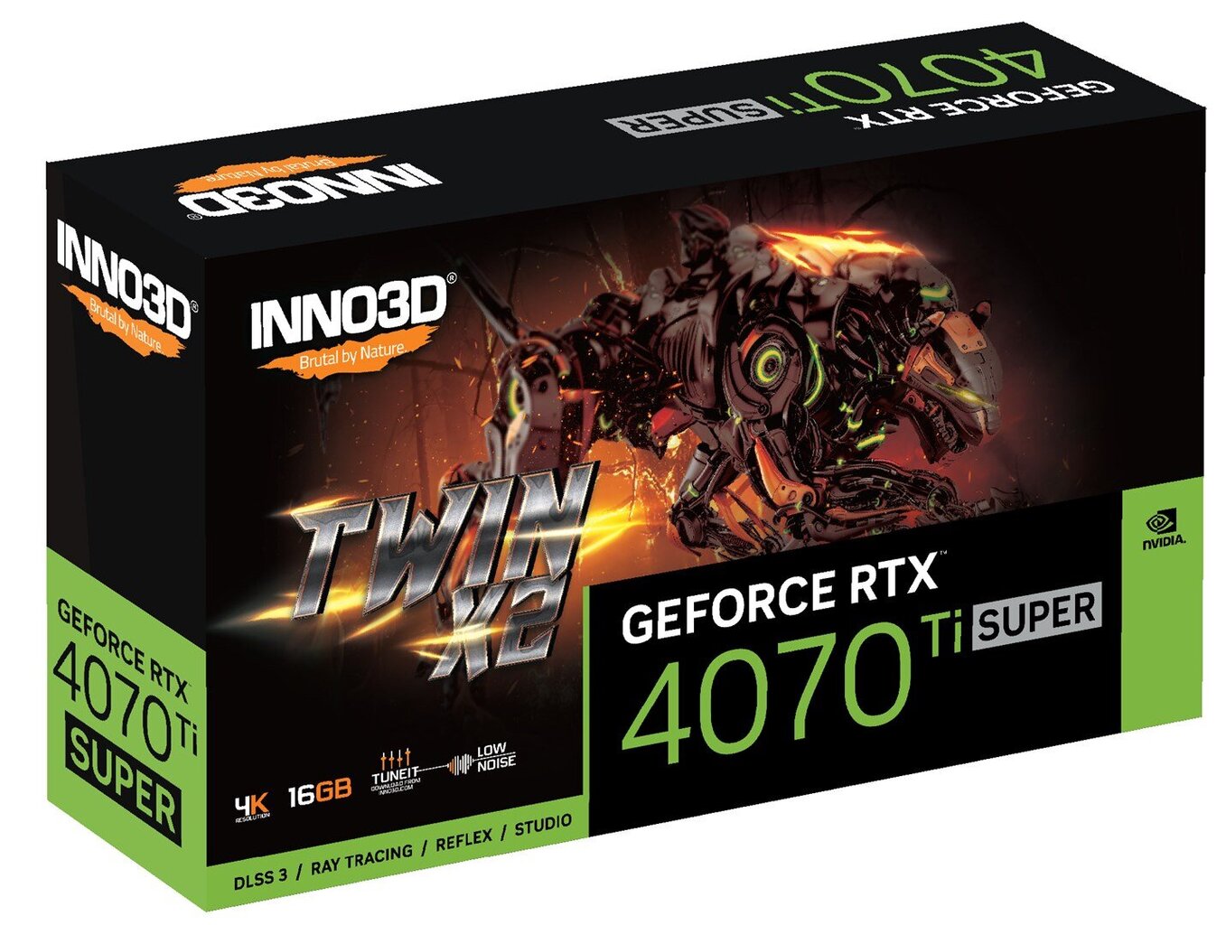 Inno3D GeForce RTX 4070 Ti Super Twin X2 (N407TS2-166X-186156N) hind ja info | Videokaardid (GPU) | kaup24.ee