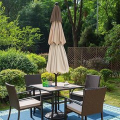 Садовый зонт Carruzzo L43E, бежевый/коричневый цена и информация | Зонты, маркизы, стойки | kaup24.ee