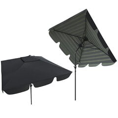 Садовый зонт Carruzzo L43H, черный цена и информация | Зонты, маркизы, стойки | kaup24.ee
