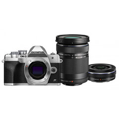 Olympus OM-D E‑M10 Mark IV + ED 14-42mm + ED 40-150mm Zilver hind ja info | Fotoaparaadid | kaup24.ee