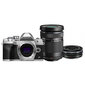 Olympus OM-D E‑M10 Mark IV + ED 14-42mm + ED 40-150mm Zilver цена и информация | Fotoaparaadid | kaup24.ee