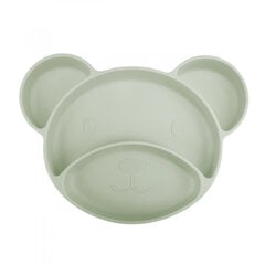 Тарелка липкая силиконовая Canpol Babies Bear, зеленый цвет цена и информация | Детская посуда, контейнеры для молока и еды | kaup24.ee