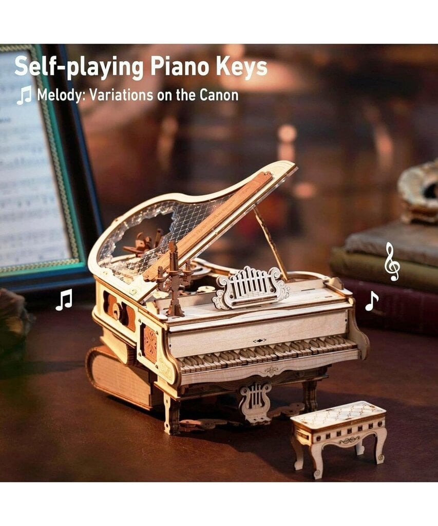 Музыкальный 3D деревянный конструктор Magic Piano цена | kaup24.ee