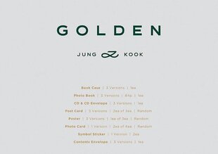 K-POP, BTS Jungkook [GOLDEN] muusikaalbum (SOLID) hind ja info | Vinüülplaadid, CD, DVD | kaup24.ee