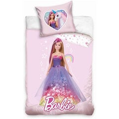 Laste voodipesukomplekt Barbie 100x135, 2-osaline цена и информация | Детское постельное бельё | kaup24.ee