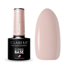 База для гибридного лака Claresa Rubber Base, №7 розовая, 5 г цена и информация | Лаки для ногтей, укрепители для ногтей | kaup24.ee