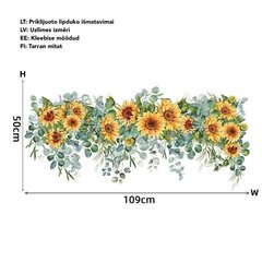 Наклейка интерьерная Подсолнухи цена и информация | Декоративные наклейки | kaup24.ee