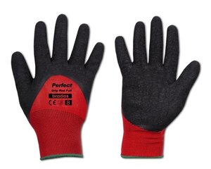 Kindad Perfect Grip Red Full lateks 10 цена и информация | Рабочие перчатки | kaup24.ee