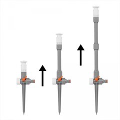 Комплект из 2 регулируемых разбрызгивателей 0-360° цена и информация | Оборудование для полива | kaup24.ee