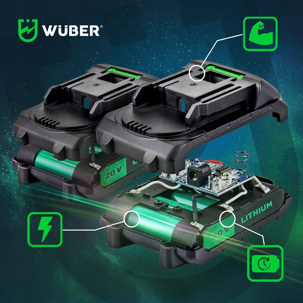 Akutrell Wuber 20 V WR-CD-20V цена и информация | Akutrellid, kruvikeerajad | kaup24.ee