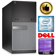 DELL 3020 MT i7-4770 16GB 480SSD DVD WIN10Pro цена и информация | Стационарные компьютеры | kaup24.ee