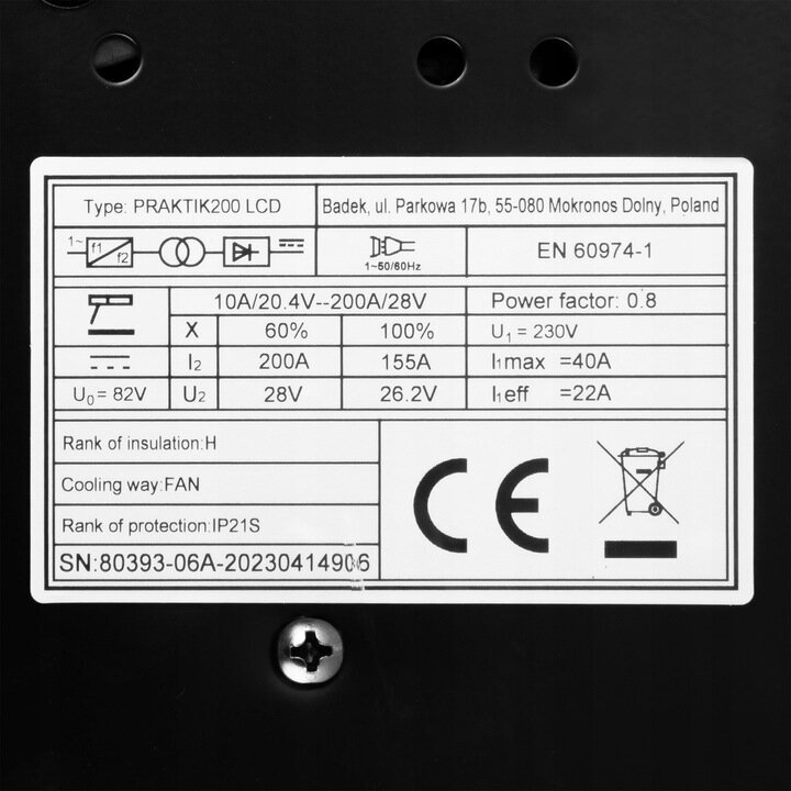 Inverter-keevitaja Ideal 10-200 A 230 7,3 kVA hind ja info | Keevitusseadmed | kaup24.ee