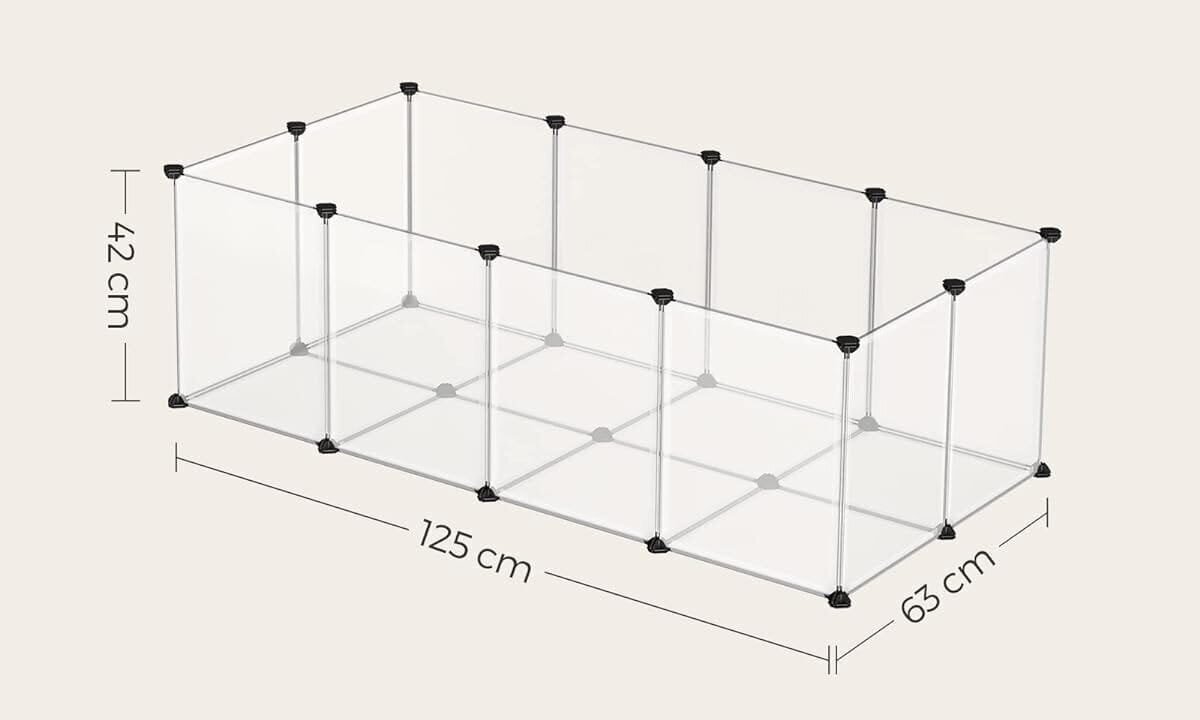 Mänguaed/puur närilistele Muf-Art, 42x125x63 cm hind ja info | Puurid ja tarvikud väikeloomadele | kaup24.ee