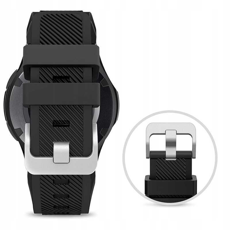 SC Watchband 20mm, must hind ja info | Nutikellade ja nutivõrude tarvikud | kaup24.ee