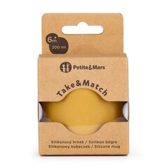 Silikoonist tass Petite&Mars Take&Match Intense Ochre yellow 6m+ 200 ml цена и информация | Бутылочки и аксессуары | kaup24.ee