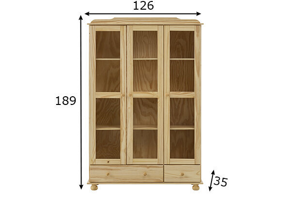 Kahjustatud pakendiga toode. Vitriin Mobilia Kapp, ruda цена и информация | Mööbel kahjustatud pakendis | kaup24.ee
