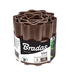 Muruääris laineline Bradas, pruun 9m x 15cm, 4 tk hind ja info | Aiad ja tarvikud | kaup24.ee