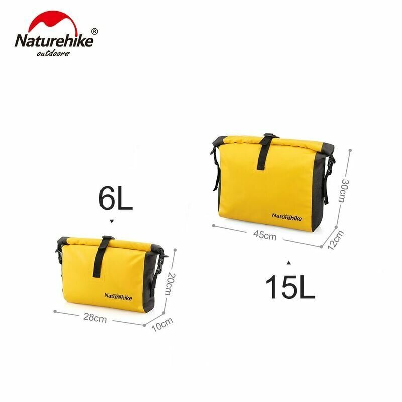 PVC õlakott Naturehike, veekindel 15L kollane цена и информация | Veekindlad kotid, ümbrised, vihmakeebid | kaup24.ee