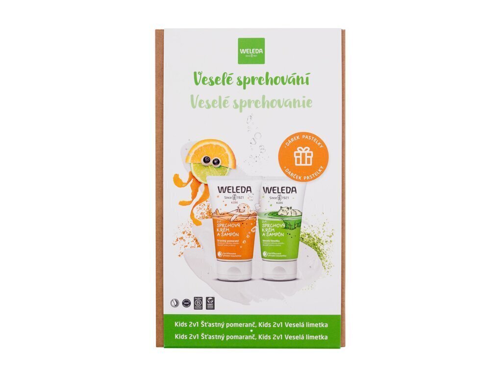 Kehahoolduskomplekt lastele Weleda Happy Shower, 300 ml цена и информация | Dušigeelid, õlid | kaup24.ee