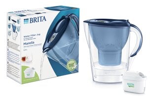 Фильтр для воды - кувшин Brita Marella Pro, 2,4 л + 1 фильтр-картридж цена и информация | Фильтры для воды | kaup24.ee