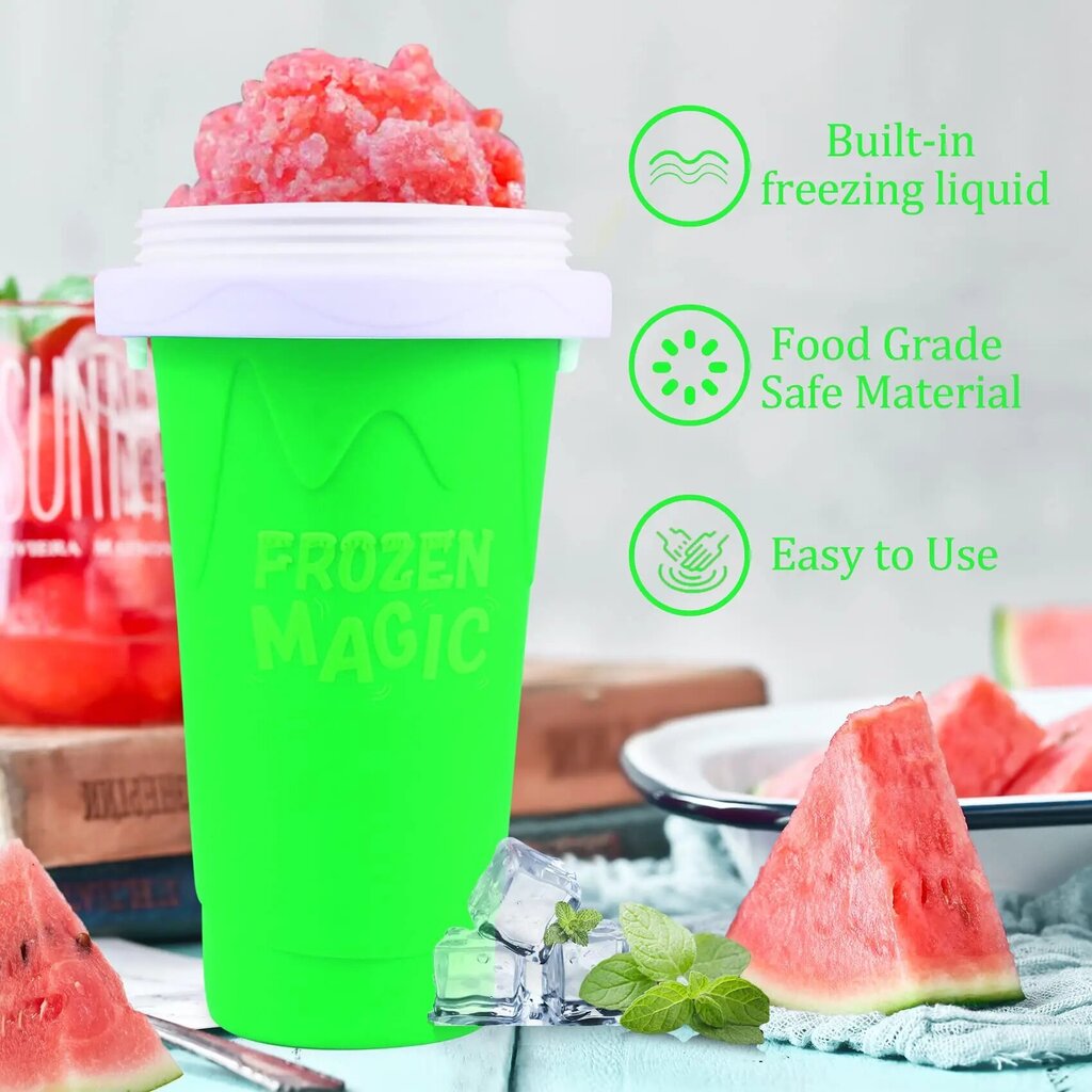 Jääjoogi valmistamise tops – Slushy Cup Frozen Magic, roheline цена и информация | Klaasid, tassid ja kannud | kaup24.ee