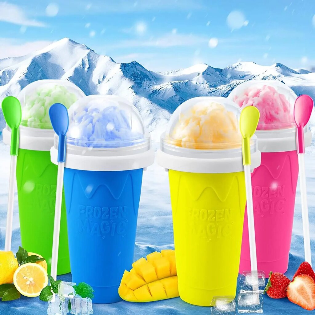 Jääjoogi valmistamise tops – Slushy Cup Frozen Magic, sinine hind ja info | Klaasid, tassid ja kannud | kaup24.ee