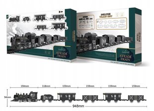 Vedur + 5 vagunit suur komplekt - suitsu ja heliga цена и информация | Игрушки для мальчиков | kaup24.ee