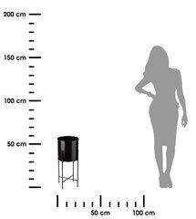 Lillehoidja korpus, must, 55 cm цена и информация | Подставки для цветов, держатели для вазонов | kaup24.ee