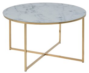 Falchetto Gold Marble diivanilaud, valge цена и информация | Журнальные столики | kaup24.ee