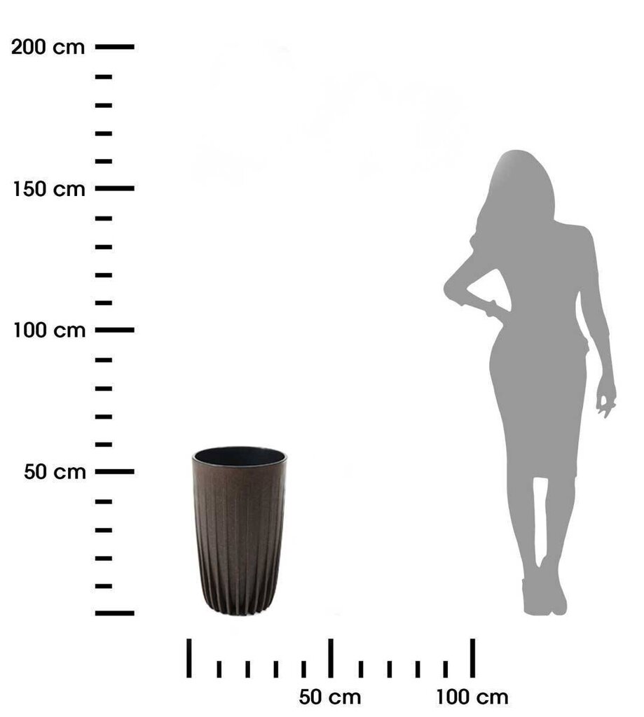 Pott Stripped Eco, pruun, 30xh51 cm hind ja info | Dekoratiivsed lillepotid | kaup24.ee