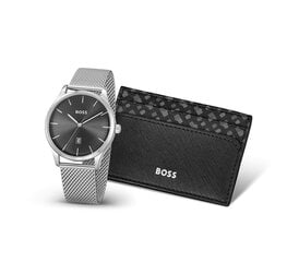 Подарочный набор с часами Boss и чехлом для карточек цена и информация | Мужские часы | kaup24.ee