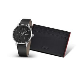 Подарочный набор с часами Boss и чехлом для карточек цена и информация | Мужские часы | kaup24.ee