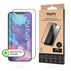 Toti Premium 4779040337778 Premium tempered screen protector glass 3D full cover for iPhone 13/13 Pro (6,1'') Black hind ja info | Ekraani kaitsekiled | kaup24.ee