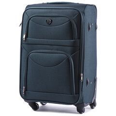 Темно-зеленый большой чемодан CODURA+ на 4 колесах цена и информация | Чемоданы, дорожные сумки | kaup24.ee
