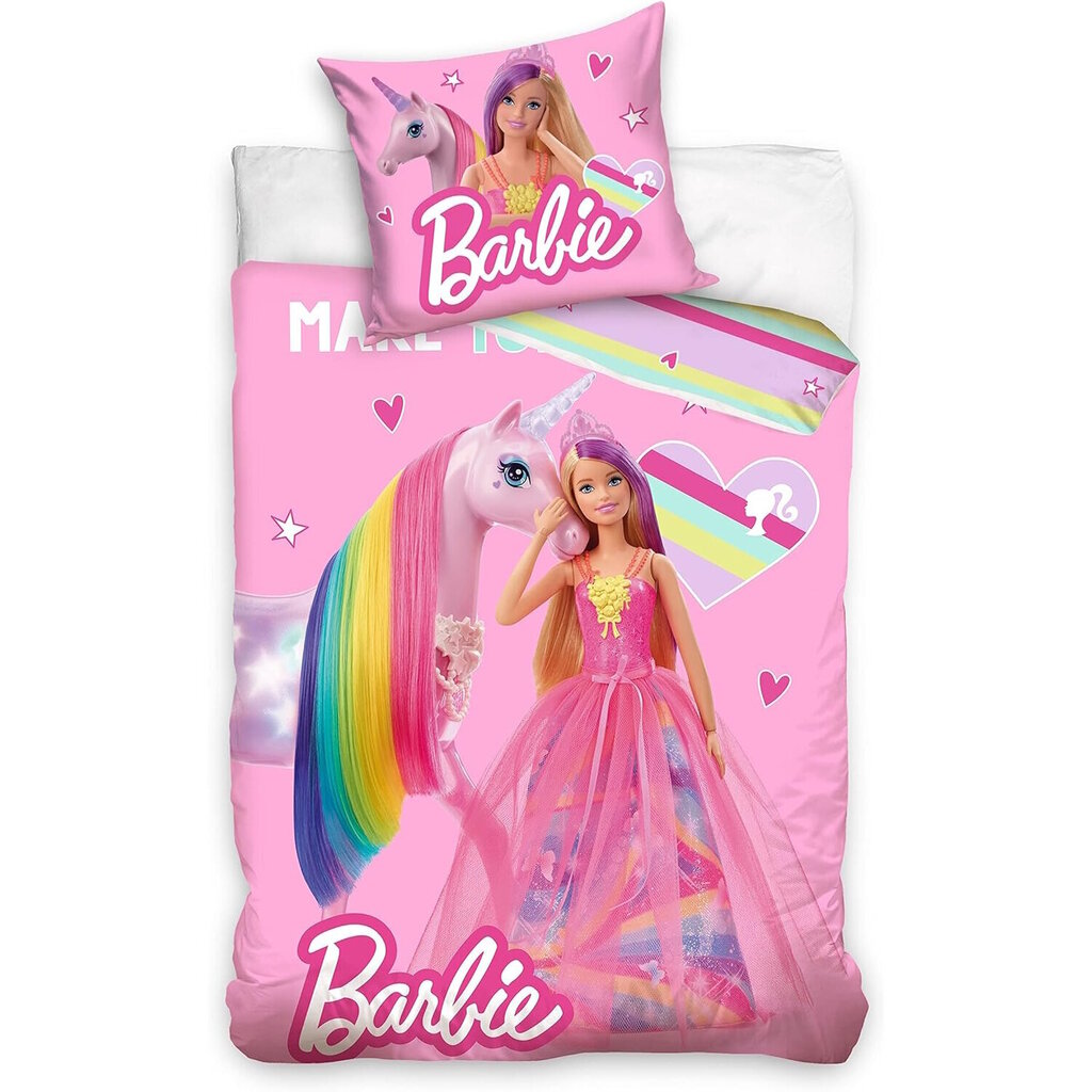 Laste voodipesukomplekt Barbie 140x200, 2 osa цена и информация | Beebide ja laste voodipesu | kaup24.ee