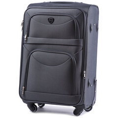 Серый большой чемодан CODURA на 4-х колесах цена и информация | Чемоданы, дорожные сумки | kaup24.ee